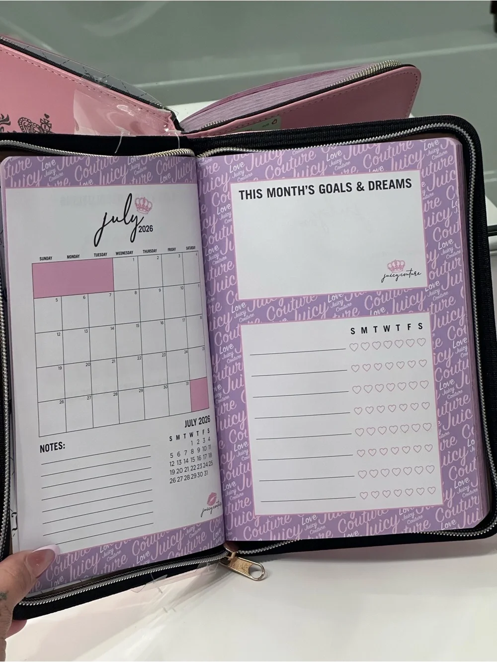 ✨NEW✨ Pink Juicy Couture 18 month Planner/ w Pen💖